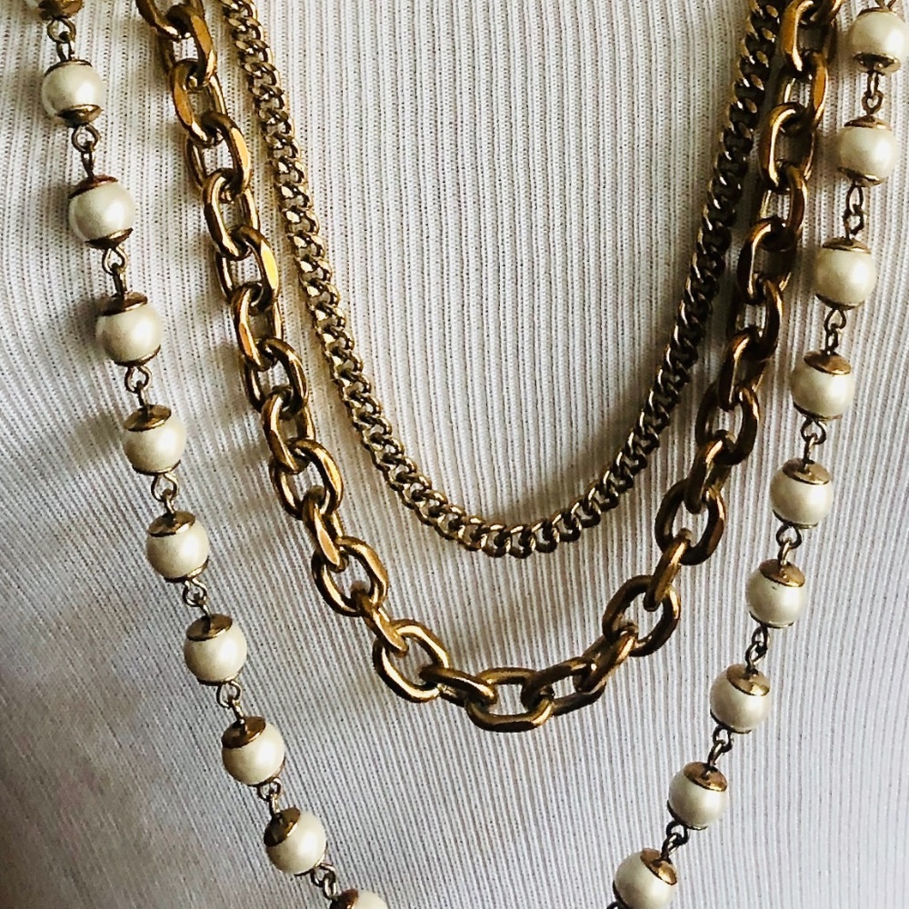 Ann Taylor Triple Strand Necklace